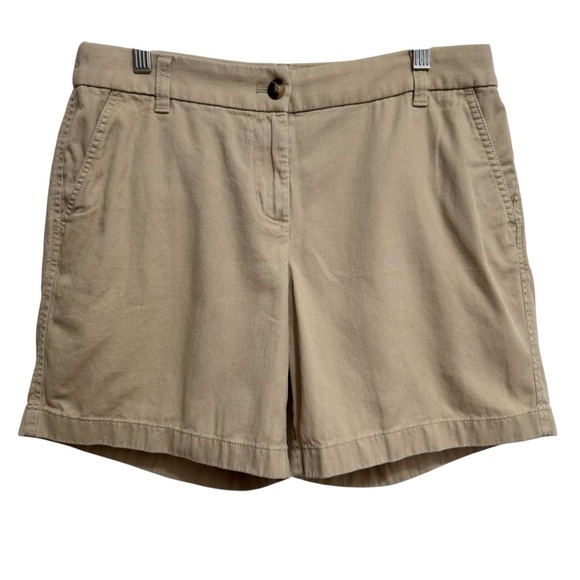 J. Crew Factory Pants - J. Crew Factory 7” Classic Chino Shorts Women Size 8 Khaki Uniform Preppy